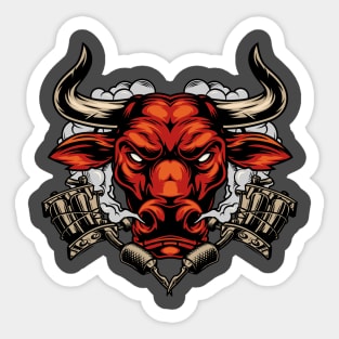 Angry bull Sticker